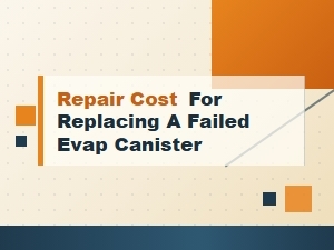 Evap Canister Replacement Repair Costs